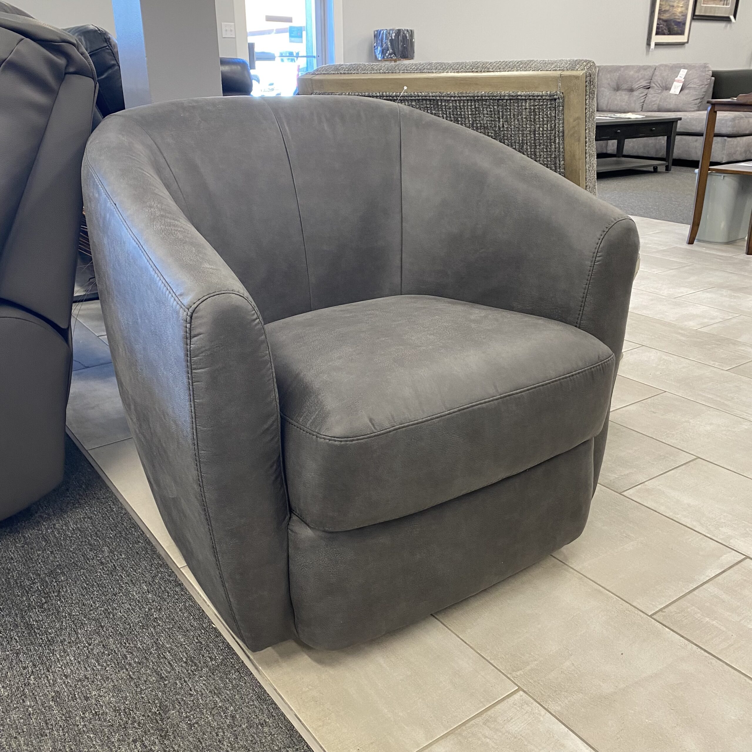 Palliser Dorset Swivel Chair - Sedona Slate - A-Line Furniture