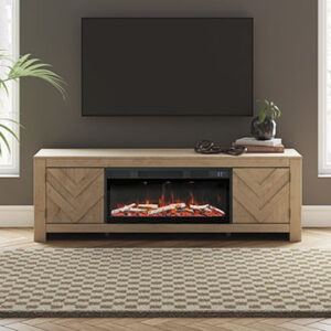 Ashley Cayboni Tan Fireplace Unit