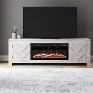 Ashley Cayboni Whitewash Fireplace Unit